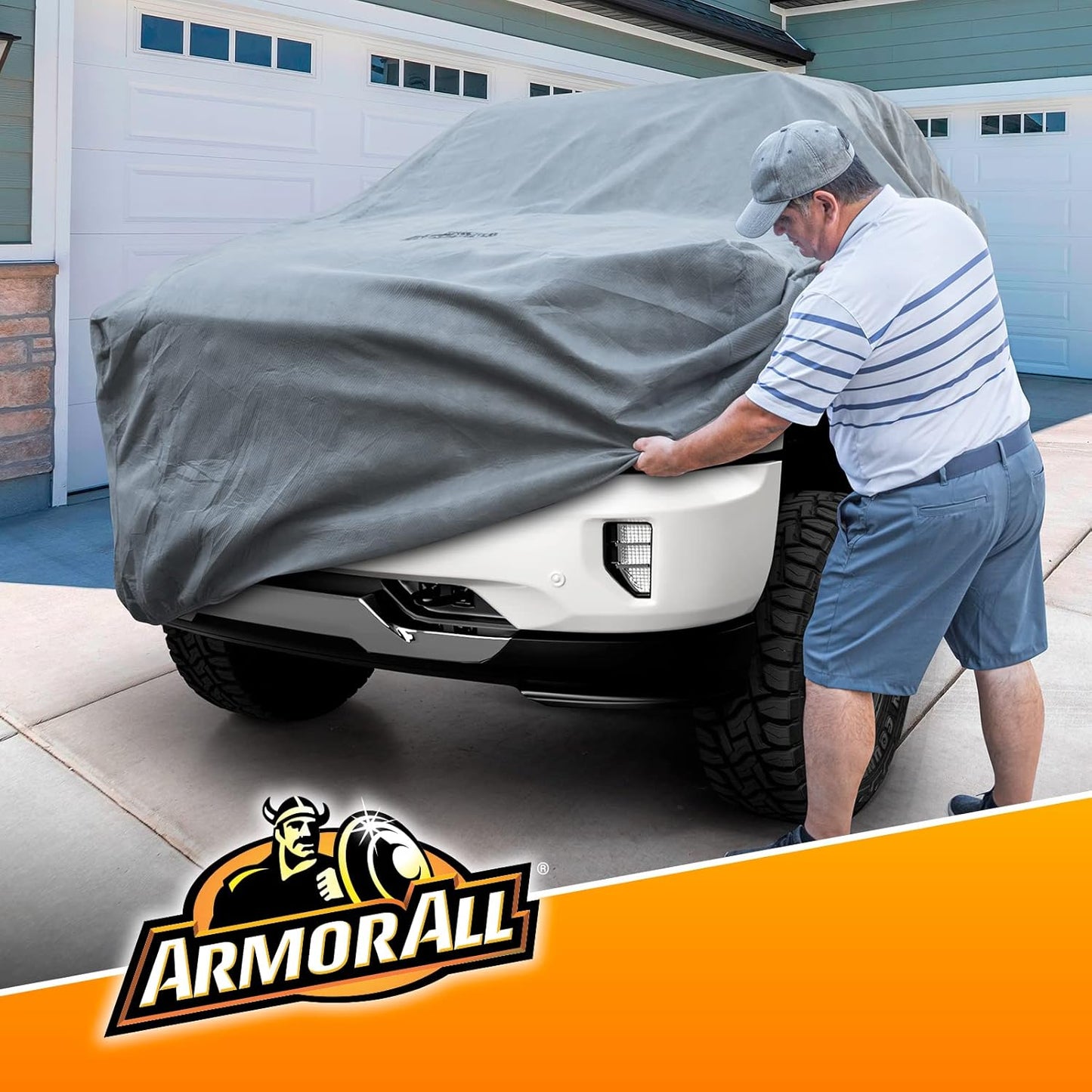 Armor All Heavy Duty Premium All-Weather SUV Car Cover by Season Guard; Max Protection from Sun Rain Wind & Snow for SUV or CUV up to 205" in Length; Indoor & Outdoor Covers; Grey
