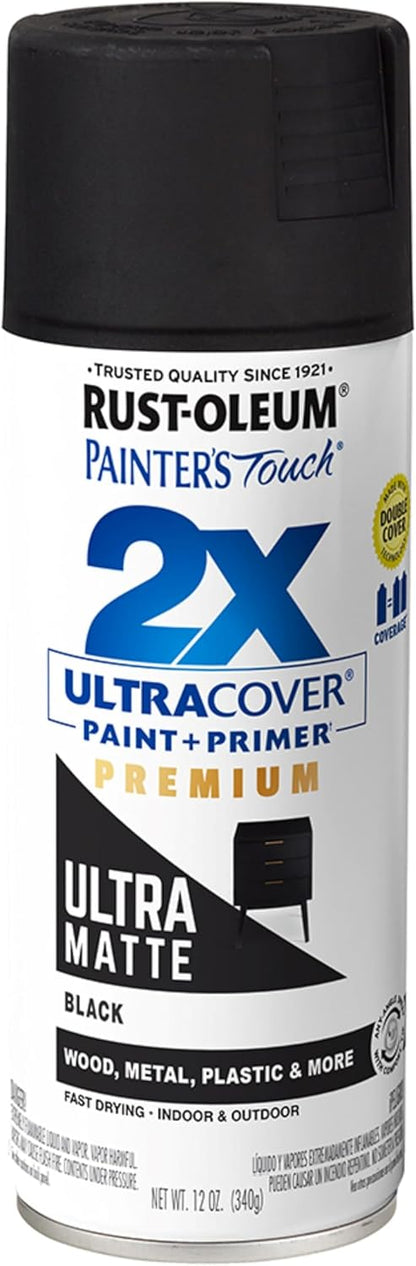 Rust-Oleum 334029 Painter's Touch 2X Ultra Cover Spray Paint, 12 oz, Gloss Clear - Colors D
