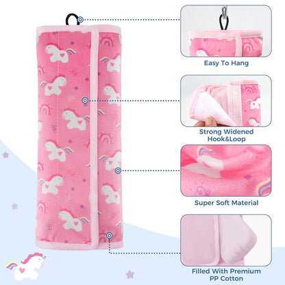 COOLBEBE Car Seat Straps Shoulder Pads for Baby Kids, Super Soft Seat Belt Covers for All Car Seats/Pushchair/Stroller/High Chair