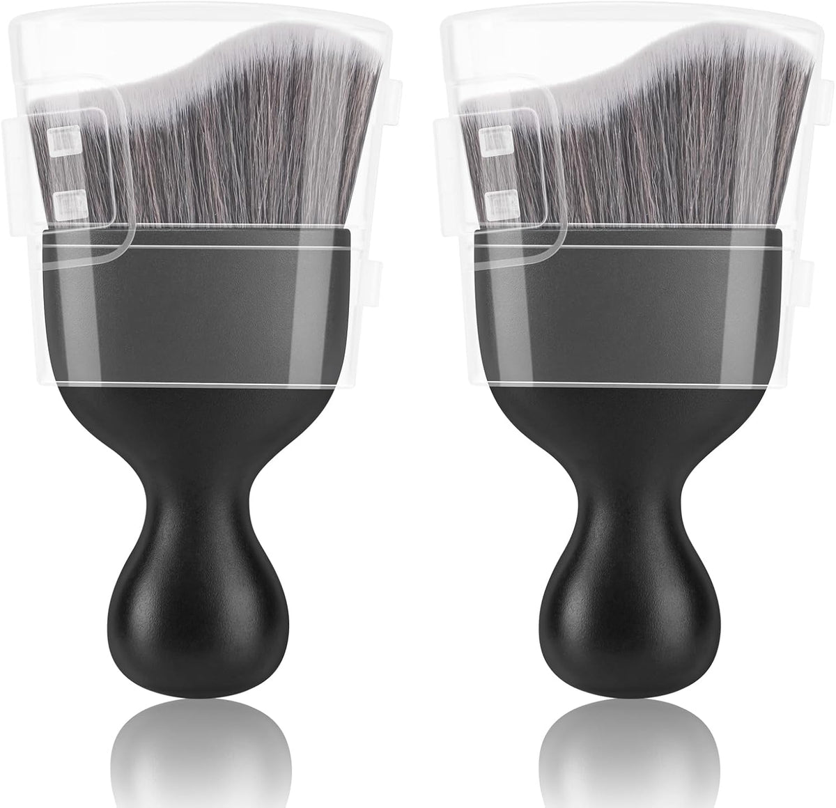 Amrules 2PCS Car Interior Detailing Brush, Auto Car Detailing Brush Dusting Brush, Soft Bristles Car Interior Cleaning Tool for Dashboard Interior, Exterior, Skylight, Leather, Dust Brush, Brown