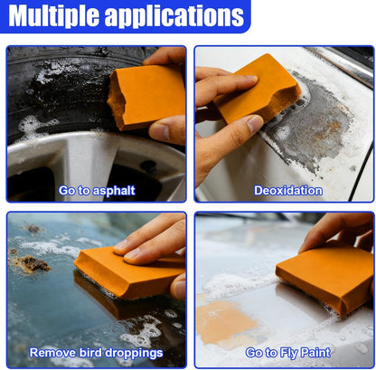 4PCS 400g Car Mud Bar, No Scratch Universal Magic Mud Bar Kit with Adsorption Capacity, Automotive Glass Detailing Clean Accessories for Car, SUV, RV, Truck Washing