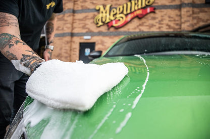 Meguiar's X3002 Microfiber Wash Mitt, Car Wash Mitt for DIY Drivers & Detailers—Designed for Scratch-Free Washing; Use On Exterior Paint and Clear Coat On Cars, Trucks & Suvs