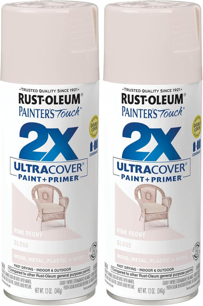 Rust-Oleum 334029 Painter's Touch 2X Ultra Cover Spray Paint, 12 oz, Gloss Clear - Colors C