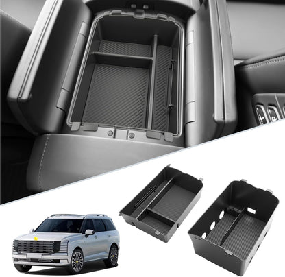 SKTU 2-Pack 2023 2024 2025 2026 Lexu s RX350 Center Console Organizer for 2023-2026 Lexu s RX350/RX450h/RX500h Console Tray 2023 2024 2025 2026 RX350 Accessories with Sunglasses Holder [Double Layers]