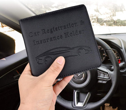 Car Registration and Insurance Holder, Car Accessories Vehicle Glove Box Car Organizer Women Wallet Case for Cards, Essential Document, Driver License by Cacturism, Pink | for Cards