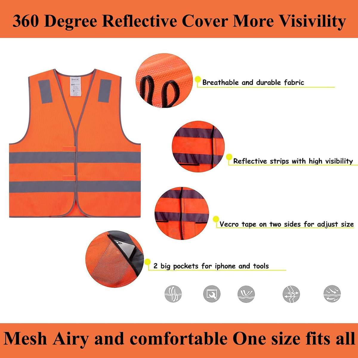 Safety Vests 10 Pack - Yellow Reflective High Visibility Construction ANSI Class 2 Work Vest for Men,Woman,Hi Vis Vest Mesh and Neon Silver Strip