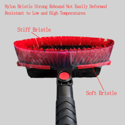 58" Car Snow Brush & Ice Scraper Long Snow Brush for Car Extendable, Upgraded Heavy Duty Pivoting Snow Broom for SUV Trucks Windshield