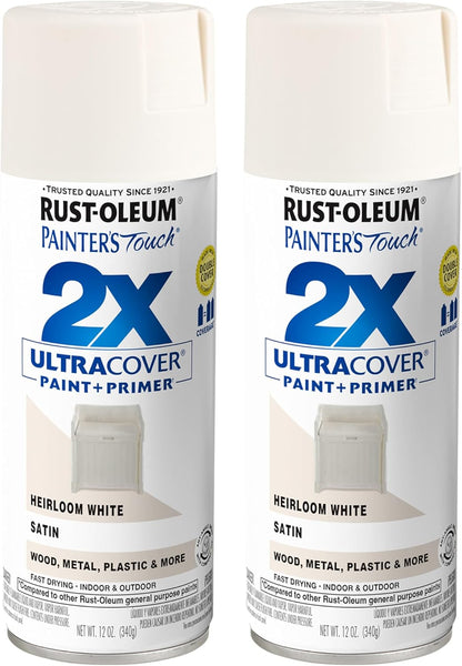 Rust-Oleum 334029 Painter's Touch 2X Ultra Cover Spray Paint, 12 oz, Gloss Clear - Colors D