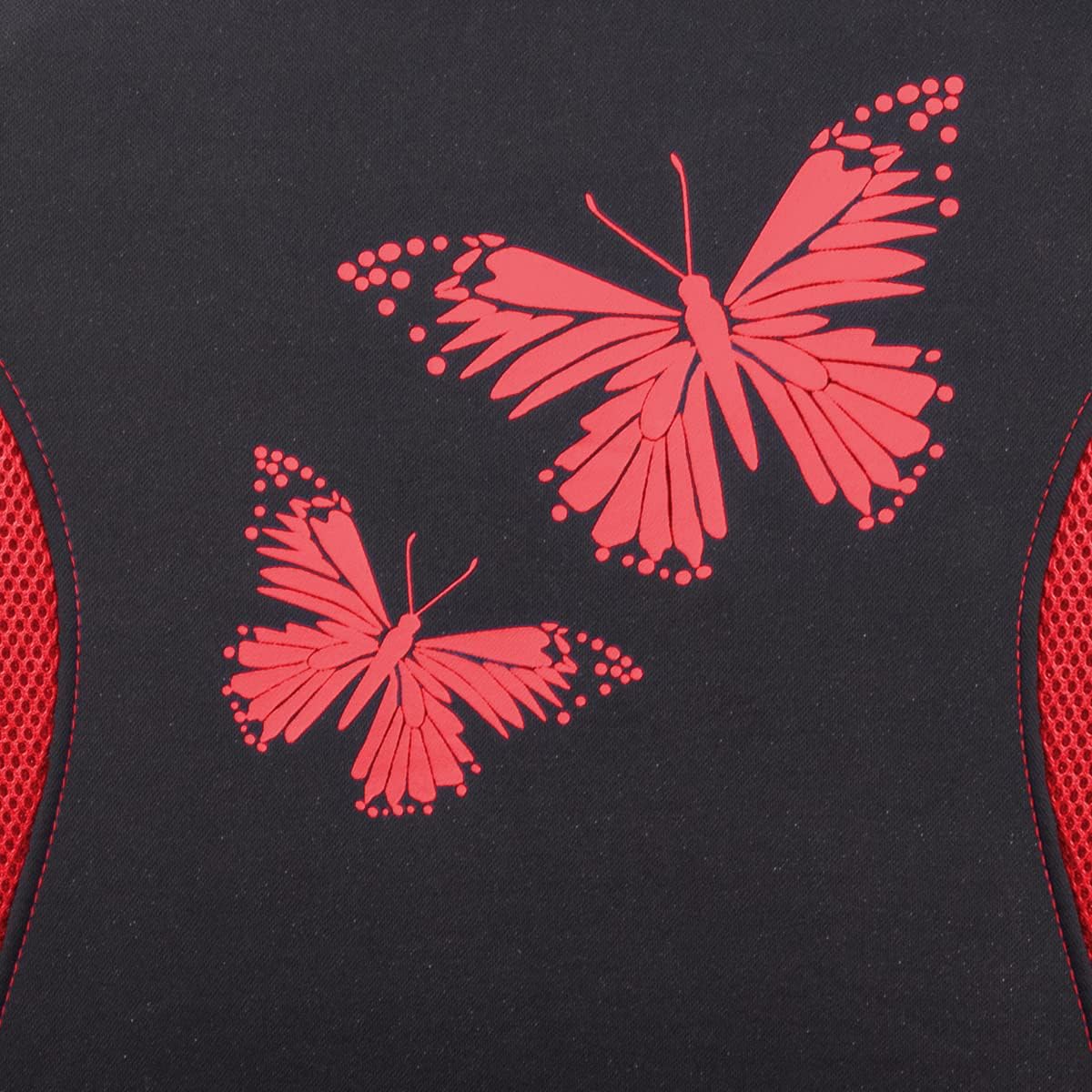 Flying Banner Butterfly car seat Covers ful Set Fashion Universal Lady Woman Female Rear Bench Split Colorized (Pink, 2 Fronts - Lace)