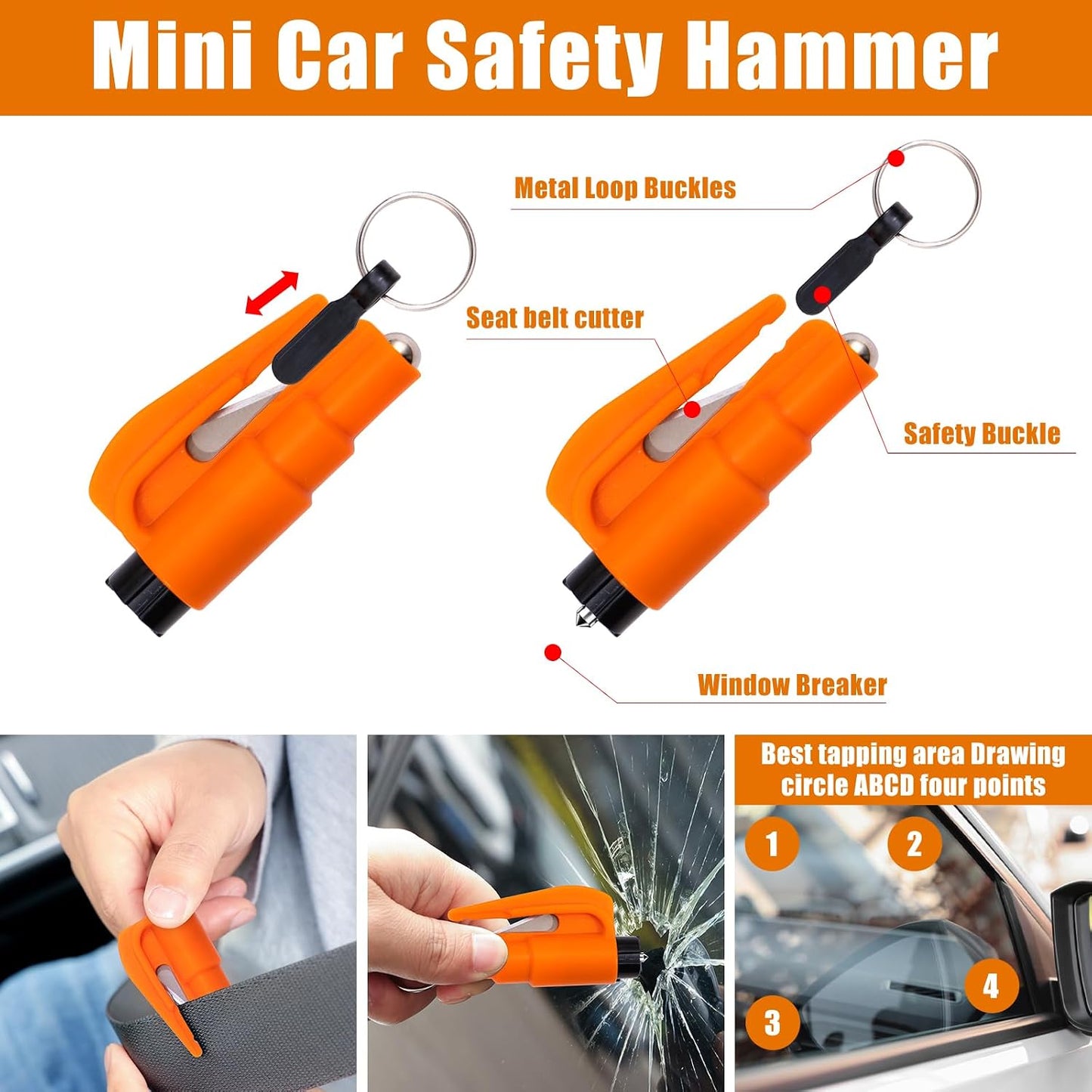 Car Roadside Emergency Kit Automotive Car Safety Kits for Vehicles Woman Man Teen Black