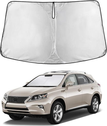 EcoNour Car Windshield Sun Shade | 2025 Upgraded Innovative No-Light-Pass Technology for Maximum Coverage | Foldable Sun Shade Keeps Your Vehicle Cool | Must-Have Car Accessories | Small (59" x 29") - Colors F