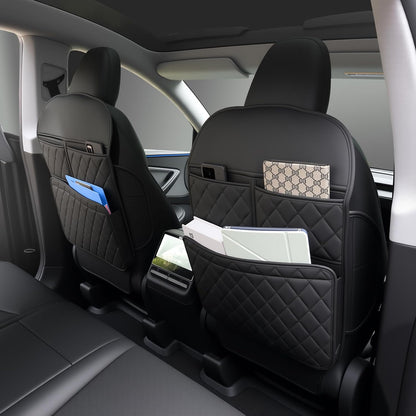 2 Pack Kick Mats Back Seat Protector，Seat Back Protector for Kids Feet Car Seat with Car Back Seat Organizer, Seat Back Protector Cover for Back of Front Seats - Protect against dirt and scuffs