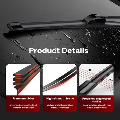 BERG REGEN 22"+19" Windshield Wiper Blades Replacement for Chevy Chevrolet Colorado 2006-2012, Suzuki Forenza 2004-2008, Ford Focus 2000-2011, GMC Canyon 2004-2012 –Genuine OEM Quality (Set of 2)