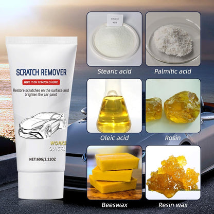 Car Scratch Remover, Scratch Remover for Vehicles, Car Paint Scratch Repair with Nano Sparkle Cloth, Car Scratch Repair 60g