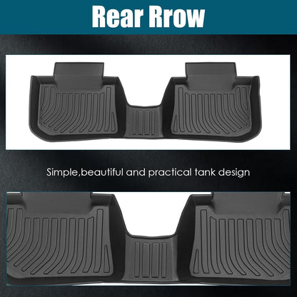 All Weather Floor Mats for 2016-2019 Chevy Cruze (No Fit 2016 Cruze Limited), Chevy Cruze Floor Mats, 1st and 2nd Maximum Coverage, 3D Waterproof TPE Rubber Protector Car Mats Full Set Liners