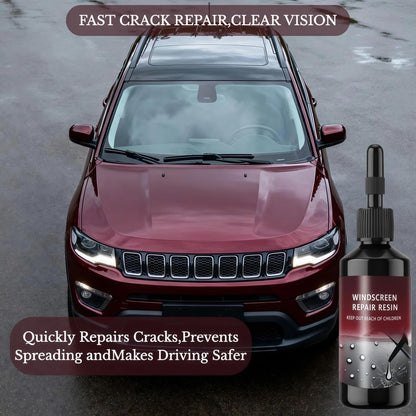 Windshield Repair Kit, 2026 Latest Car Windshield Crack Repair Kit, 5Min Quick-Repair, 2 Bottles Nano Glass Repair Liquid,Fix Bullseye & Star Cracks. All Crack Types Windshield Repair Kit