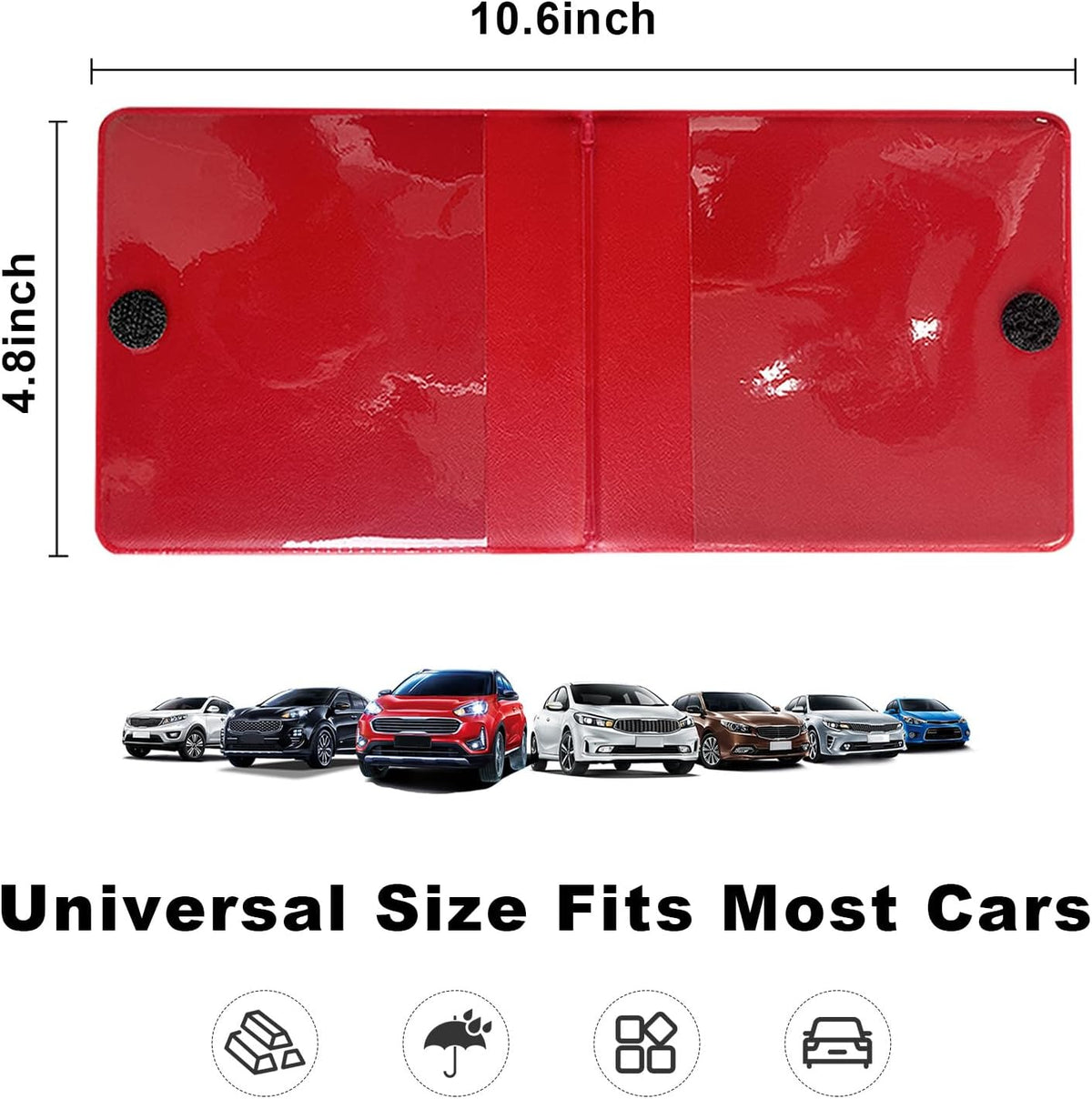 Yourkar 4PCS Car Registration Insurance Holder, Vehicle Glove Box Car Organizer with Magic Tape Closure, Driver License Keeper for Cars, Car Accessories (Big Car, Blue
