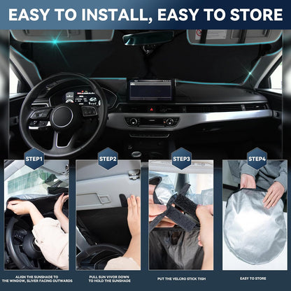 for Toyota Tacoma 2016-2023 2024 2025 2026 Sun Shade Sunshade Windshield Cover - 4 Layers Front Window Shade Custom Fit Tacoma 2Dr 4Dr Pickup Sun Visor 240T Shade Blocks UV Rays Car Accessories - Colors A