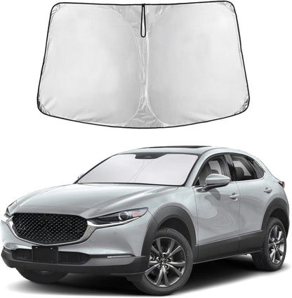 EcoNour Car Windshield Sun Shade | 2025 Upgraded Innovative No-Light-Pass Technology for Maximum Coverage | Foldable Sun Shade Keeps Your Vehicle Cool | Must-Have Car Accessories | Small (59" x 29") - Colors A