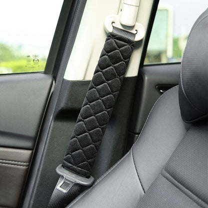 Tatuo 4 Pack Seat Belt Cover Extra Long Seat Belt Pads for Car Soft Comfort Shoulder Strap Covers Harness Pads Helps Protect Your Neck and Shoulder(10.6 Inch,Black)