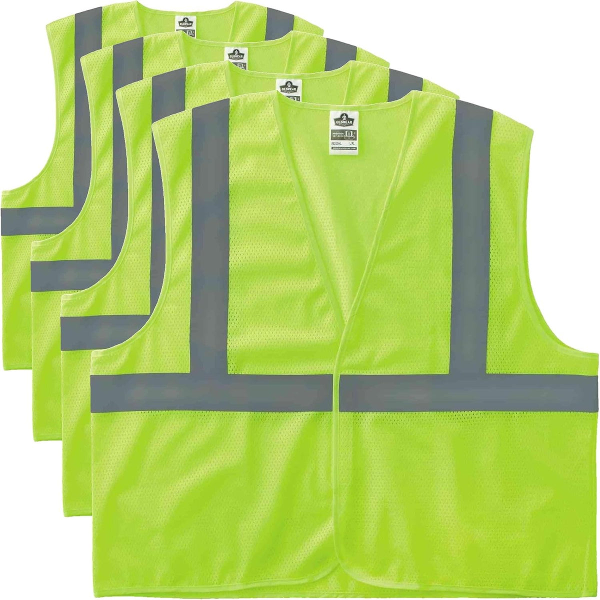 Ergodyne GloWear Reflective Safety Vest, Yellow, Orange, Mesh, Adults, Unisex, Hi-Visibility Safety Vest, Vest