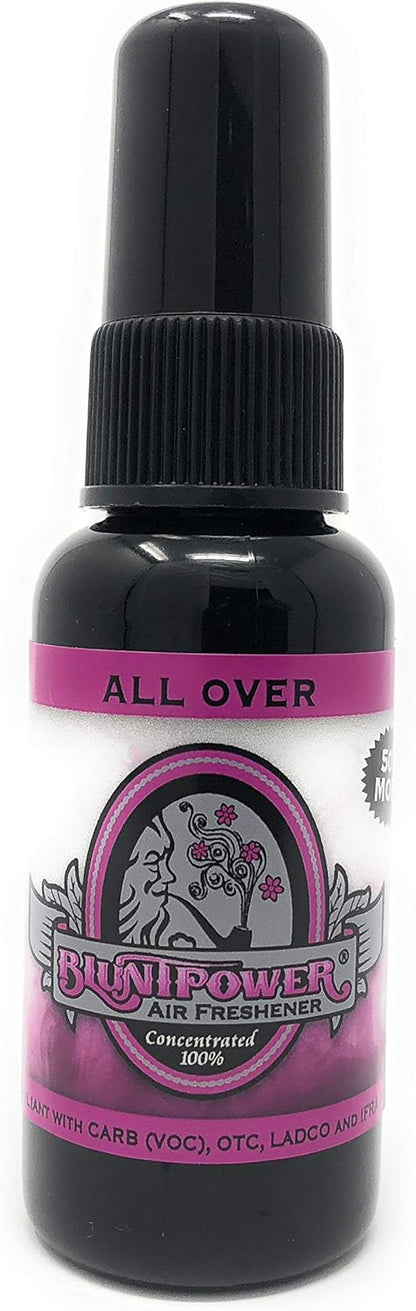 BluntPower (Baby Powder, 1 Pack) Concentrated Air Freshener Spray - Oil-Based Room Diffuser Spray - Long-Lasting Bathroom Scent, Car Freshener & Odor Eliminator - Colors A