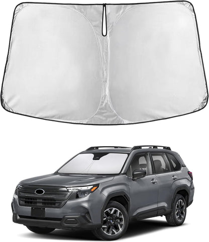 EcoNour Car Windshield Sun Shade | 2025 Upgraded Innovative No-Light-Pass Technology for Maximum Coverage | Foldable Sun Shade Keeps Your Vehicle Cool | Must-Have Car Accessories | Small (59" x 29") - Colors E