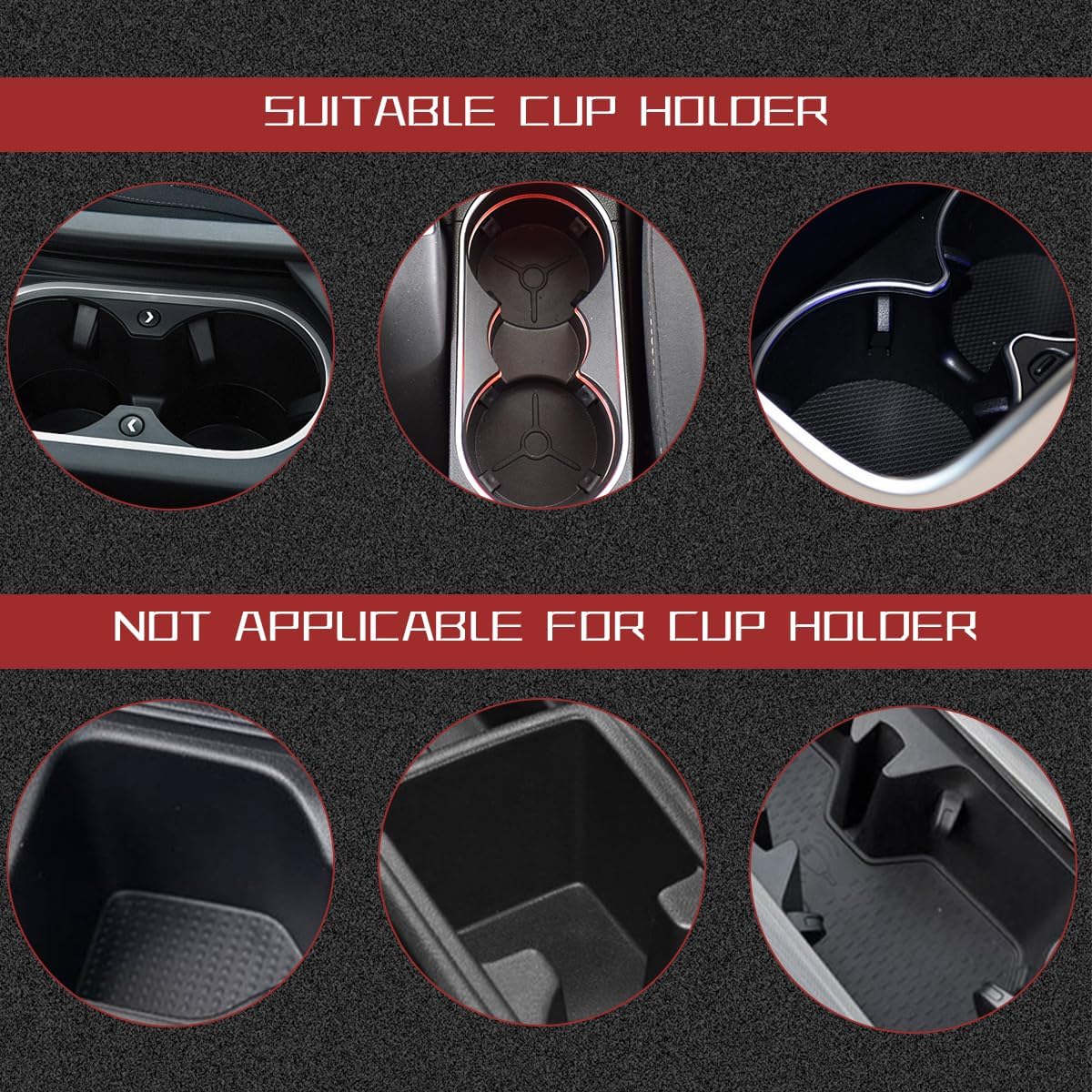 2 in 1 Car Cup Holder Expander with Phone Holder, 2.6"-3.93" Vehicle Cupholder Extender Adapter with Expandable Base, Auto Interior Water Bottle Accessories, Universal fit