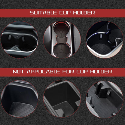 2 in 1 Car Cup Holder Expander with Phone Holder, 2.6"-3.93" Vehicle Cupholder Extender Adapter with Expandable Base, Auto Interior Water Bottle Accessories, Universal fit