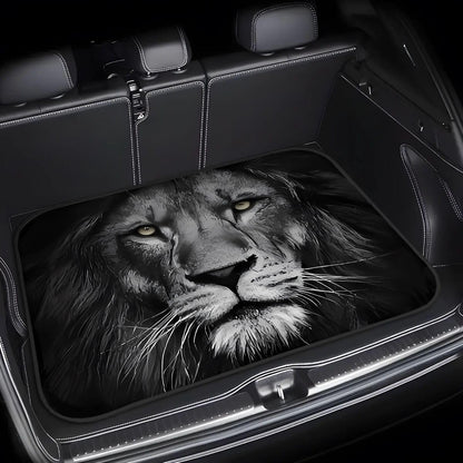 Universal Car Trunk Mat 29" x 39",Purple Colorful Flowers All Weather Trunk Protection Cargo Liner, Durable Cargo Mat Rear Trunk Liner,Stylish Vehicle Interior Accessories Suitable for Most Car Models