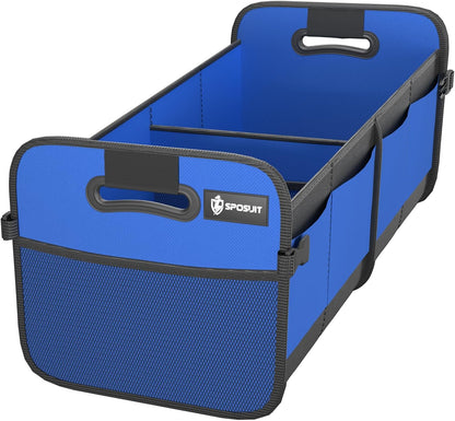 Sposuit Trunk Organizer for Car - 70L Collapsible Car Storage with 11 Pockets & Reinforced Handles, SUV Trunk Organizers for Grocery Cargo(Black)