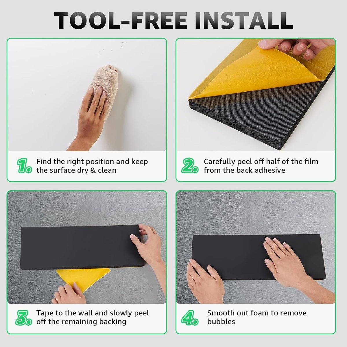 Garage Wall Protector, 2 Roll Garage Car Door Protector Bumper Guard for Car Doors Anti-Collision Waterproof Inflaming Ultra Self Adhesive EVA Foam for Warehouse (2 ROLL: 79" x 8" x 1/4")