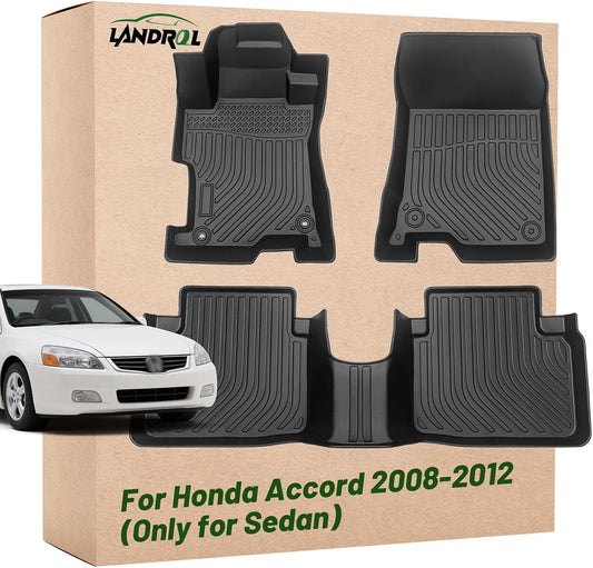 Car Floor Mats Replacement for Honda Civic Sedan & Sedan Si 2012-2015 (Not for Coupe) Heavy Duty Liner Custom Fit All Weather Protection Carpets Coverage Waterproof Durable Odorless