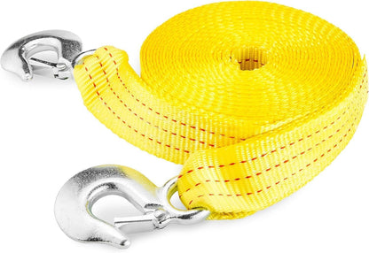 NEIKO 51005A Heavy-Duty Tow Strap with Hooks, 2 Inches by 20 Feet, Woven Polyester Webbing, and 10,000-Pound Capacity, HD Truck Recovery Strap and ATV Tow Strap, Tow Rope for Vehicles