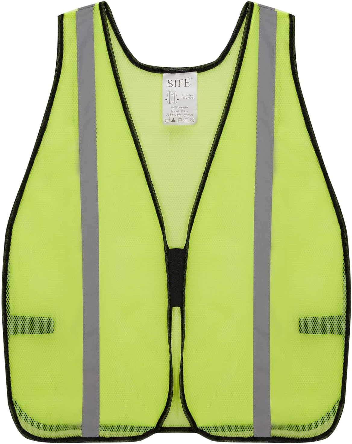 SIFE 10 Pack High Visibility Reflective Safety Vest,Made from Breathable and Neon Orange Mesh Fabric with Stretchable design,light weight for Man and Woman(Orange, 10 pack)