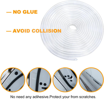 Eytool Clear Door Edge Guards for Cars,Car Door Protector with U Adhesive Edge Protective Trim Ding Protector Fit for Most Car (Clear, 32.8FT)