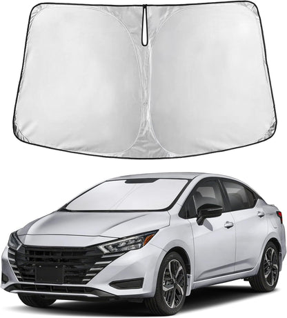 EcoNour Car Windshield Sun Shade | 2025 Upgraded Innovative No-Light-Pass Technology for Maximum Coverage | Foldable Sun Shade Keeps Your Vehicle Cool | Must-Have Car Accessories | Small (59" x 29") - Colors N