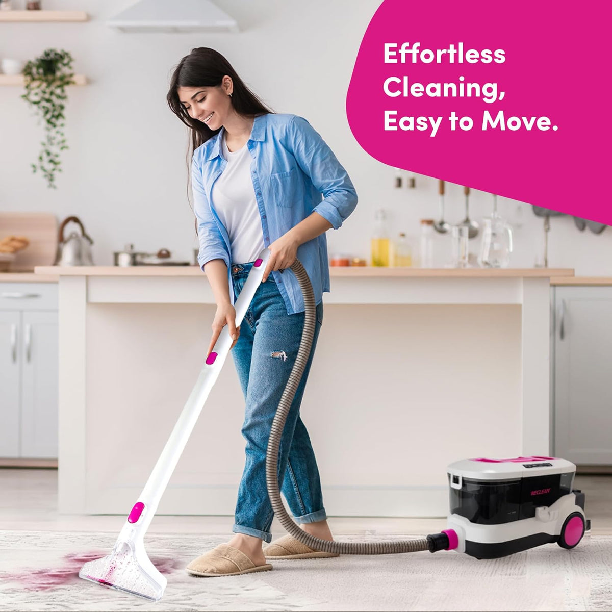 WECLEAN C1 Portable Extractor for Couch and Carpet Cleaner Upholstery Cleaner with Deep Cleaning Solution