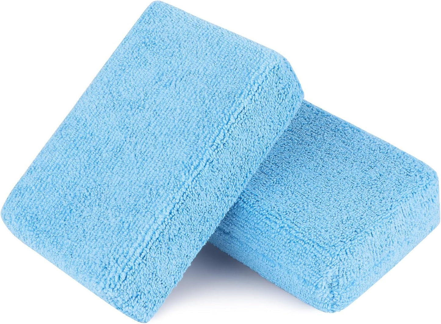 AIDEA Microfiber Applicator Pad-8Pack, Car Wash Sponge, Premium Microfiber Sponge and Cleaning Pads, Perfect for Effortless Wax, Sealant, and Conditioner Application, Car Detailing Supplies, Blue