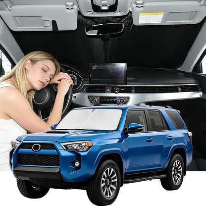 for Toyota Tacoma 2016-2023 2024 2025 2026 Sun Shade Sunshade Windshield Cover - 4 Layers Front Window Shade Custom Fit Tacoma 2Dr 4Dr Pickup Sun Visor 240T Shade Blocks UV Rays Car Accessories - Colors E
