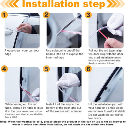 Eytool Clear Door Edge Guards for Cars,Car Door Protector with U Adhesive Edge Protective Trim Ding Protector Fit for Most Car (Clear, 32.8FT)