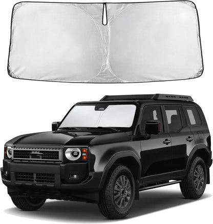 EcoNour Car Windshield Sun Shade | 2025 Upgraded Innovative No-Light-Pass Technology for Maximum Coverage | Foldable Sun Shade Keeps Your Vehicle Cool | Must-Have Car Accessories | Small (59" x 29") - Colors K