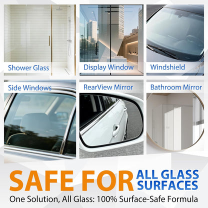 Anti-Fog & Water Repellent for Car Windshield, Windows, Glass & Mirrors Defogger and Rain Repellent Treatment Hydrophobic Coating for Clear Vision Prevents Interior Fog - Pack of 2