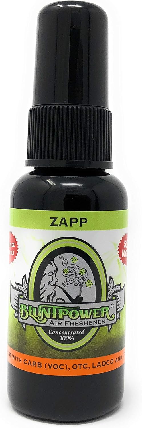 BluntPower (Baby Powder, 1 Pack) Concentrated Air Freshener Spray - Oil-Based Room Diffuser Spray - Long-Lasting Bathroom Scent, Car Freshener & Odor Eliminator - Colors B