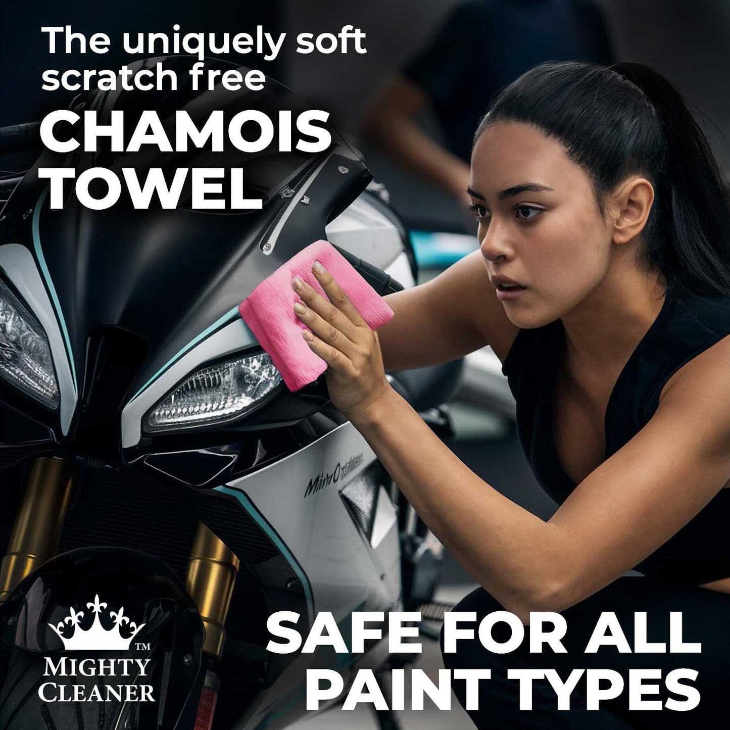 Premium Shammy Cloth for Car Drying - 26”x17” - Super Absorbent Chamois Towel for Car - Scratch-Free, Reusable & Soft
