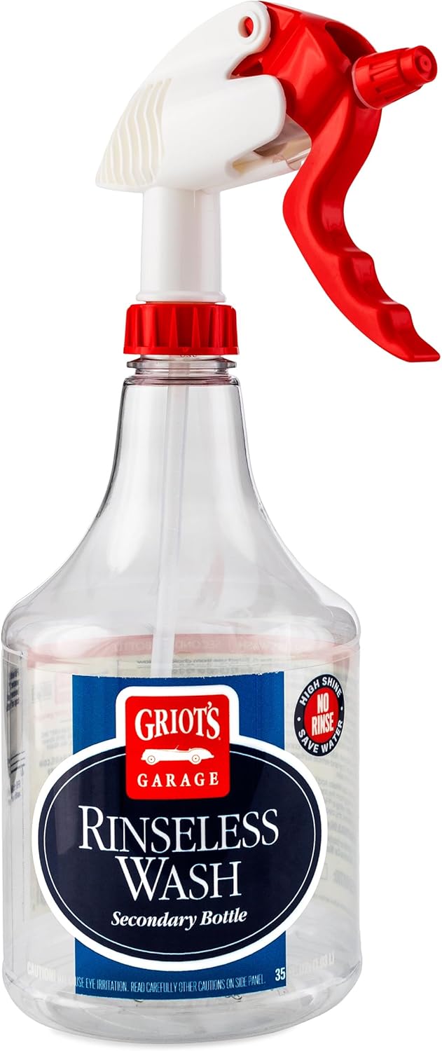 Griot's Garage Rinseless Wash for Car Cleaning and Detailing, No-Rinse Vehicle Washing, Dilutes Into Detailer, Clay Bar Lubricant, 10479, 35oz