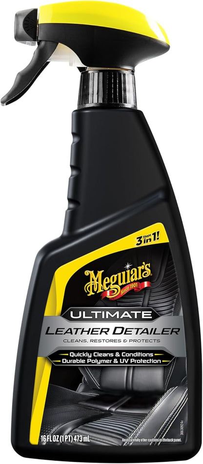 Meguiar's Gold Class Leather Conditioner Spray - Premium Car Leather Conditioner - Protect Your Car's Seats from Cracking, Fading and Drying Out - Keep It Looking and Feeling New, 16 Oz