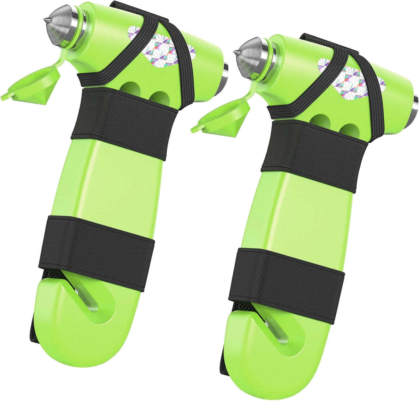Car Safety Hammer, 2PCS Black 3-in-1 Emergency Escape Tool with Window Breaker and Seat Belt Cutter, Safety Emergency Car Escape Tool for Car, Office, Home