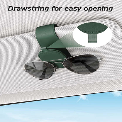 Sotfamily Sunglass Holder for Car Visor, Suede Cloth Magnetic Sunglass Organizer for Car Accessories, 2 Packs, Black
