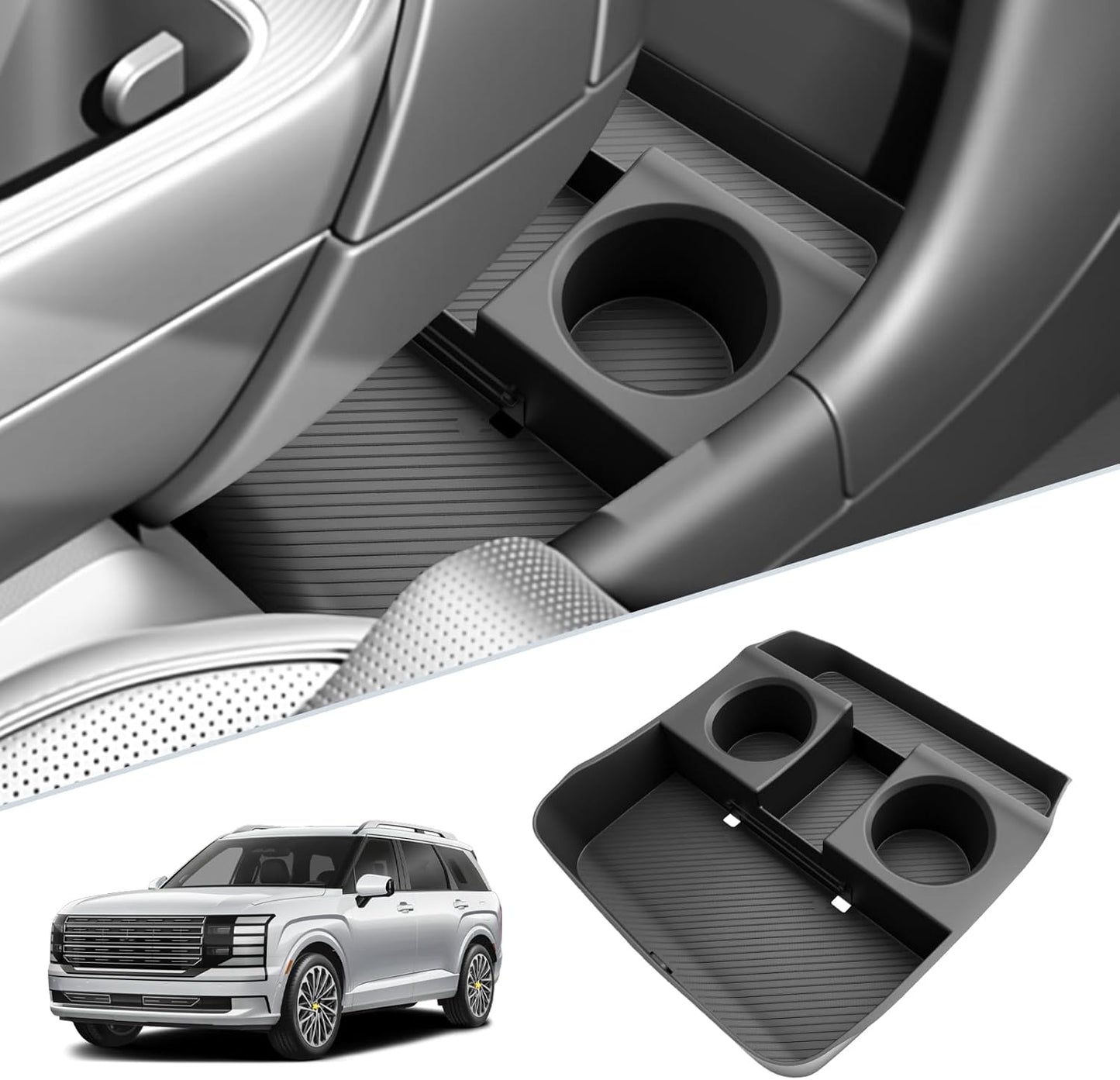 SKTU 2-Pack 2023 2024 2025 2026 Lexu s RX350 Center Console Organizer for 2023-2026 Lexu s RX350/RX450h/RX500h Console Tray 2023 2024 2025 2026 RX350 Accessories with Sunglasses Holder [Double Layers]